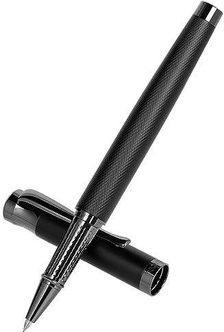 BOCIYER Tintenroller mit flüssiger Tinte - Schöne Stifte für Bullet Journal und Büromaterial - Feine Linie, Luxus-Stift-Geschenkbox für Lehrergeschenke - Schwarz