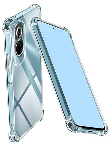 OcioDual Custodia Protettiva in TPU per Honor 90 Lite 5G, Cover Trasparente con Protezione per la Fotocamera Posteriore, Angoli Rinforzati,Gel di Silicone Flessibile, Antiurto