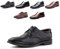 Derby Uomo Oxford Stringate Dress Shoes Francesine Basse Brogue Pelle Verniciata Lavoro Formale Sposa G/XZ702 Nero 44