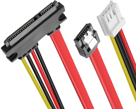 YAODHAOD Cable integrado de suministro de datos de disco duro, Mini Ph2.0 de 4 pines hembra y SATA 3.0 macho a SATA de 22 pines (7 + 15 pines), cable de datos SATA 3 6 Gbit/s