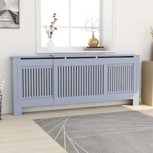 Home Outdoor AutresMDF Cache-radiateur Gris 205 cm