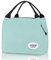 AOSBOS Mini Kühltasche Klein Lunchtasche Damen Lunch Bag Isoliertasche Für unterwegs Thermotasche Fahrrad Frühstücktasche Faltbar Wasserdicht Reißverschluss 8,5L Türkis