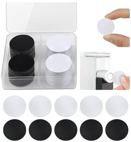 ZOMTTAR 50 Stück NFC Sticker Tags Set Kit NFC-Karten mit Selbstklebender Rückseite, Rundes Wiederbeschreibbares NFC-Kartenkit 504 Bytes Speicher Kompatibel (25mm)