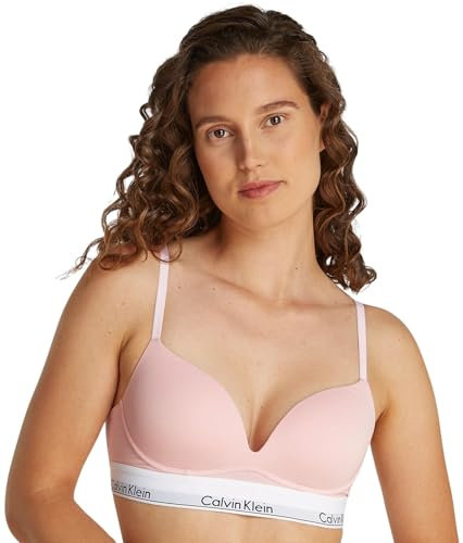 Calvin Klein Soutien-Gorge Push-Up Femme Plunge à Armatures, Rose (Buff Pink), 100A