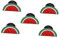 CAXUSD 5St kreative Brosche Frauen Brosche Wassermelonen-Brustnadel Brosche mit Wassermelone Wassermelonen-Anstecknadel Cartoon-Brosche Frauen Schal Clips Kleidungsklammern Legierung