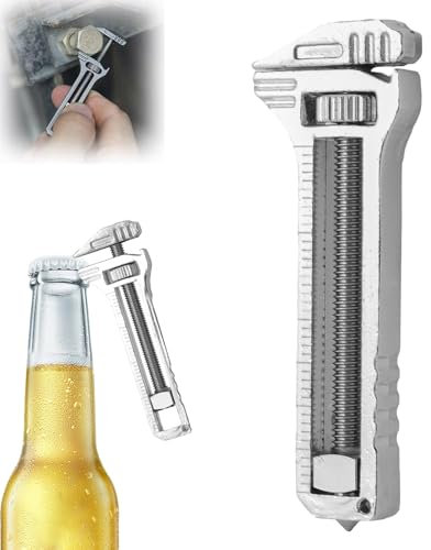 Lilbitty Mini Multitool Wrench, Compact Titanium Multitool, Multifunctional Bottle Opener, Mini Alloy Multi tool for Everyday Prep, Backpacking, Camping, and Hiking,Beer Opener