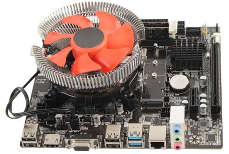 B75 Motherboard Set, CPU Motherboard Set, 8G DDR3 Motherboard CPU Combo with Fan for Desktop Computer PC