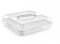 Stolmet Cake Box, Plastic Clear Cake Carrier, Reusable Storage Container for Cupcakes, Muffins or Cakes, Many Styles, Ideal for Transporting Pastries, Cake Box with Lid (Ivory Square)