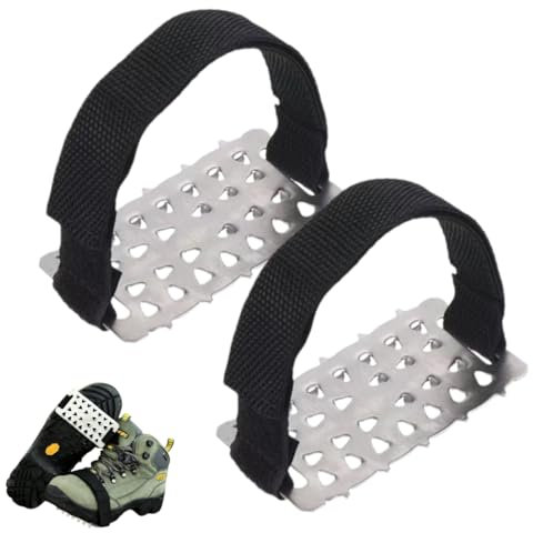 WUSJCOF Ramponi da Ghiaccio,Ramponi Antiscivolo per Scarponi,SilverChry Ramponi per Scarponi,Ramponi Antiscivolo per Scarponi,Ramponi da Ghiaccio Universali,Ramponcini per Scarponi,Catene Scarpe