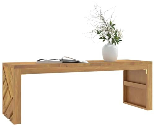 Generisch Couchtisch 110x35x38 cm Massivholz Teak,jiangboyue-4009313