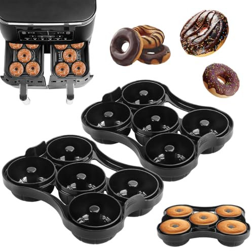 Ninja Airfryer Donut Baking Mould Set (2 Pieces), Reusable Silicone Mould for AF300EU/AF400EU/AF500EU/SL400EU, Mini Bundt Cake Baking Mould, Ninja Air Fryer Accessories