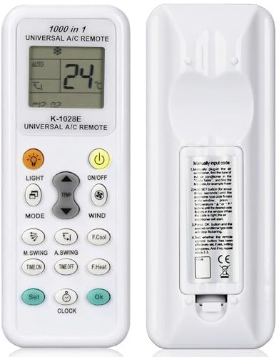 SUNNIFLY Telecomando Universale per Condizionatore D'aria, Reattivo, Completo, Facile da Usare, Compatibile con la Maggior Parte Delle Marche