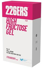 226ERS High Fructose Gel, Sports Energy Gel, Erdbeere 6 x 80g | 55g hochabsorbierende multitransportable Kohlenhydrate, Maltodextrin & Fruktose 1:0,8, glutenfrei, laktosefrei, vegan