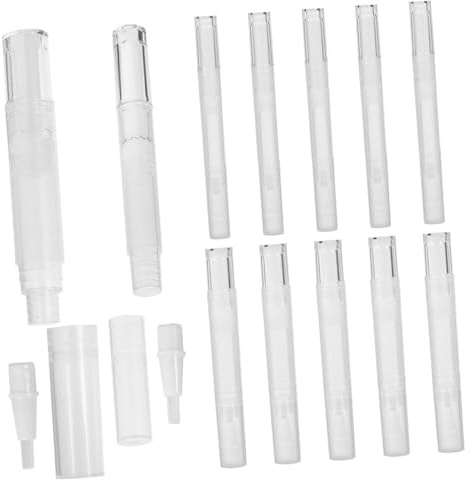LOLIPPYY 12pcs Refillable Cuticle Oil Pen Nail Oil Pen Set 3ml 5ml Bottles Leak-proof Brush Tips for Nail Art and