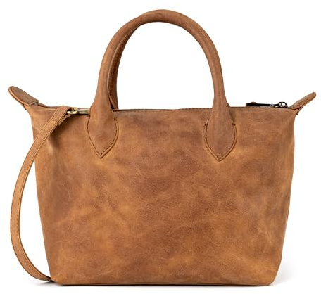 Berliner Bags Vintage Handtasche Louise, Mittelgroße Leder-Schultertasche für Damen, Umhängetasche
