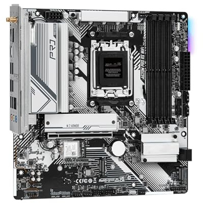 Placa Madre Placa Base Fit For ASROCK DDR5 A620M Pro RS WiFi AM5 A620 for procesadores Ryzen 5/7/9 7600X 7700X 7800X3D 7950X M.2 Micro ATX 802.11ax Wi-Fi 6E