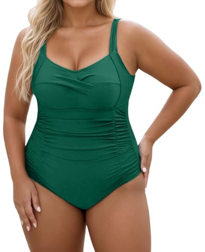 Costume Curvy Donna Intero Taglie Forti Costumi Modellante Burkini Schiena Nuda Mare Tankini Senza Spalline Pancia per Seno Grande Push Up Bagno Interi