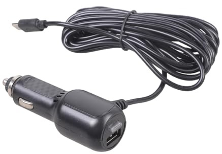 Pitadue Intelligentes 12V-24V Auto 5V3A 343CM Kabel Überspannung Sicherheit für Kameras Tablets Autokamera USB-Gerätekabel