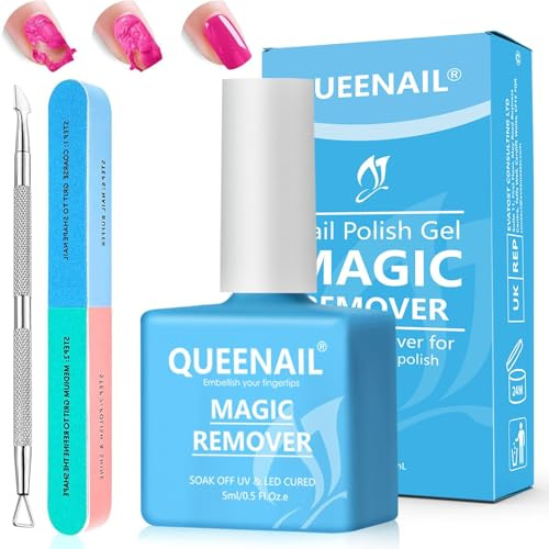 Removedor de Esmalte en Gel, Removedor Semipermanente, Quita Fácil y Rápida de Uñas de Gel, Fácil aplicación, Resultado visible en minutos