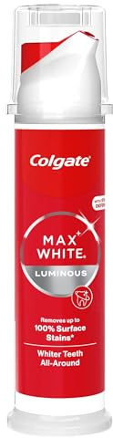 Colgate Max White Luminous Whitening Toothpaste, Cool Mint, Pump, Removes up to 100% Surface Stains, 100ml, Pack of 3