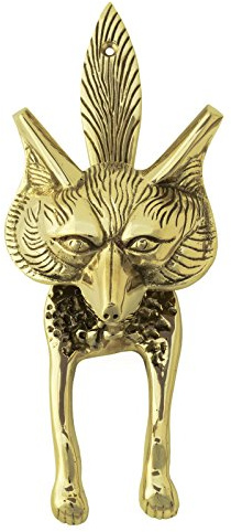 Castelion® Solid Brass Fox Door Knocker | High Quality Home Accessories | Decorative Home Accessory | Easy to Attach | Unique Home Decor | 24cm x 9cm (10 x 3.5)