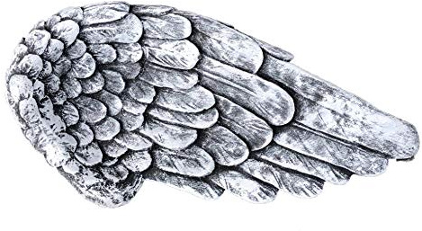 Memorial ornament Angel Wing about 11' wide, solid cast stone, handcrafted, frost resistant up to 30°C