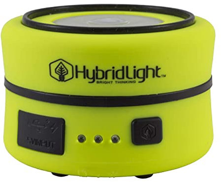 Hybridlight Wiederaufladbare Solarlaterne/Handy-Ladegerät, 150 lm, integriertes Solarpanel, Hi-Vis Gelb