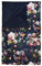 ESSENZA Plaid Fleur Nightblue, 135x170 cm - 100% Polyester Samt - Blumen Pfingstrosen Tulpen