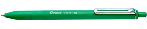 Pentel BX470-D Kugelschreiber iZee, Druckmechanik, Metallclip, 0,5 mm Strichstärke, 1 Stück, grün