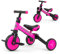 Milly Mally Optimus Kinderfahrrad 3-in-1, Dreirad, Laufrad mit Pedalen, für Jungen und Mädchen ab 1 Jahr, Lauflernhilfe für Kinder, Rutscher, für EIN Geschenk geeignet ROSA