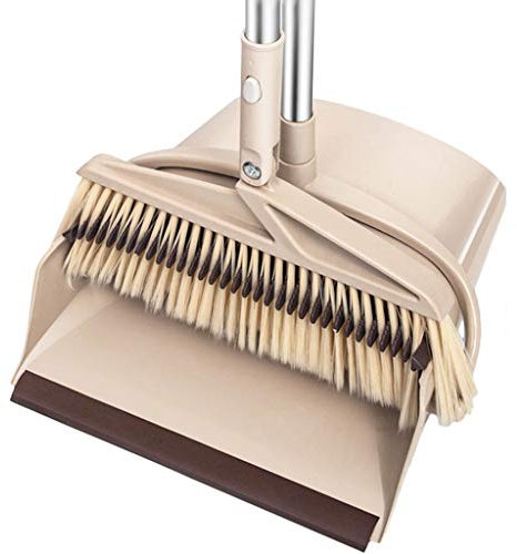 Scopa NLIAN- Set Paletta, con Set Paletta Pieghevole con Manico da 90 Cm Rimovibile con Supporto Verticale for Paletta for Cucina di Casa