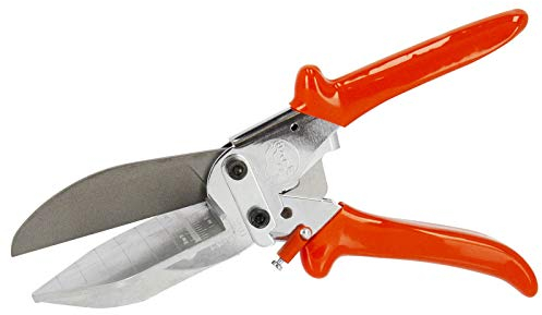 Alfa Leistenschere mit Hebelübersetzung für präzise 90 Grad Schnitte - Amboss Winkelschneider - für präzise Schnitte an Kunststoff Gummi Holz PVC Leder