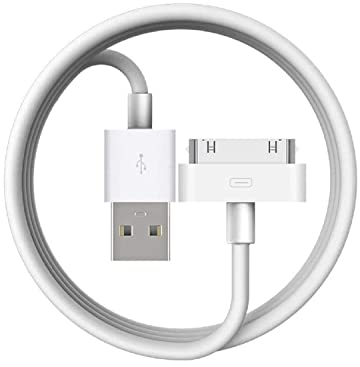 [Certificado Apple MFi] Cable USB de 30 pines a conector de carga y sincronización de datos para iPhone 4, 4S, iPhone 3G, iPad 3, 2, 1, iPod Classic iPod Touch iPod Nano