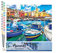 Figured'Art Peinture par Numéro Adulte Petits Bateaux de pêche au Port - Activité Manuelle Kit de Loisir Créatif DIY Numéro d'art Complet - 40x50cm sans châssis en Bois