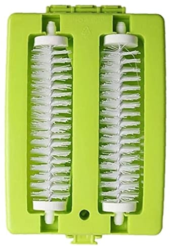 Zonster 1pc Teppich Debris-bürste, Hand Doppelwalzenbeschichter Kehrmaschinen Reinigungsbürste Collector Roller Für Sofa Teppich Crumb Staub Hair (zufällige Farbe)