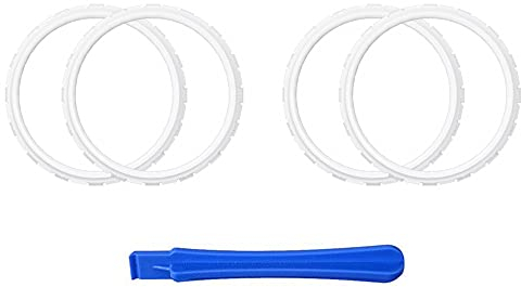 eXtremeRate 2 Paar Accent Ring Zentierringe Ersatzteile für ps5 Controller BDM010/020/030/040, Ersatz Ringe Schutz Thumbsticks Zubehör für ps5 Controller Akzentringe-Schneeweiß