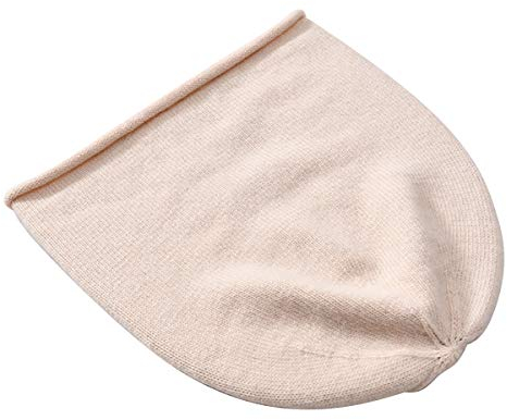 Cozylkx Slouch Beanie Mütze, Kaschmir Dünne Mützen Wolle Strickmütze Mütze Totenkopfmütze Herbst Winter Unisex Freizeitmützen, Beige