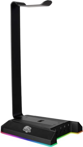 ONE GAMING Headsetständer RGB Stand 7.1 - Integrierte 7.1 Soundkarte - Fingerprint Touchschalter - Gummierte Unterseite