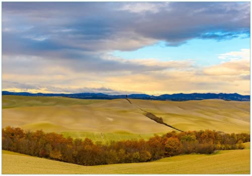 Wallario Vliestapete Fototapete Herbst in der Toskana - Wandtapete Größe: 200 x 140 cm
