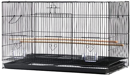 Huole - Aviario Interior para pájaros (Metal para periquitos, pinzones cócteles, Conures inseparables, Canarios), 75,5 x 45 x 45 x 45 cm