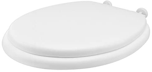 Uonlytech Weiße Accessoires Universal-Toilettensitz Gepolsterter Toilettendeckel Abnehmbarer Dicker Weich Schließender Toilettensitz Toilettenzubehör In O-Form