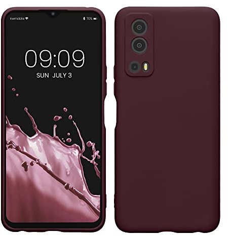 kwmobile Custodia Compatibile con Vivo Y72 5G / Y52 5G Cover - Back Case per Smartphone in Silicone TPU - Protezione Gommata - viola bordeaux