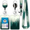 Misty Forest Schlüsselband für Ausweise, Ausweishalter mit Abreißband, Tintenmalerei, Schlüsselband für Damen, mit Abzeichenrolle, einziehbar, strapazierfähig, Geschenk für Lehrer, Arzt, Büro