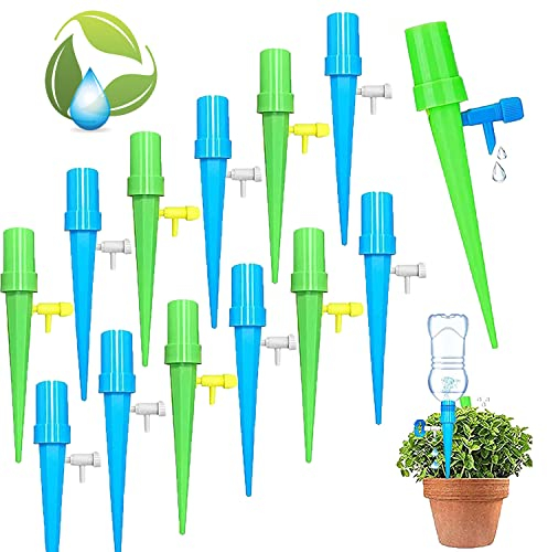 May Huang 30 Pezzi Kit Irrigazione a Goccia Automatica, Irrigatori Automatica per Piante Regolabile, Adatto per Bottiglie D'acqua da 20-25 mm, per Piante da Interno ed Esterno
