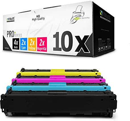 MWT Toner 10x kompatibel für HP Laserjet Pro 200 Color M251 M276 ersetzt CF210X-13A 131X 131A