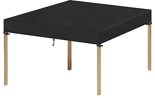 VANSHEIM Housse Protection Table de Jardin Plateau Housse Table de Jardin Housse de Protection Salon de Jardin Bache pour Table de Jardin Protege Table Exterieur Impermeable Anti UV 140x140x15cm