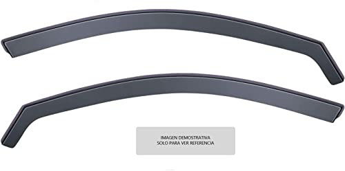 Modifycar - Deflectores Compatibles con Seat Leon IV 2021 en adelante - Vidrio Acrílico Duradero - Derivabrisas Delanteros Ahumados para Ventanillas - Instalación Interior - 2 Unidades