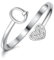 MILACOLATO 925 Sterling Silber Herz Initial Ringe für Frauen Mädchen 18K Gold Plated Initial Herz Stapelbar Ringe Einstellbare Initial Ringe für Teenager Heart Alphabet Buchstaben Ringe Damen