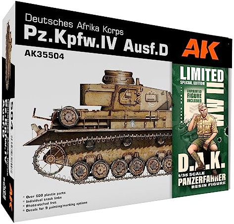 AK Models - 1/35 DEUTSCHES Afrika Korps PZ.KPFW.IV AUSF.D D.A.K.