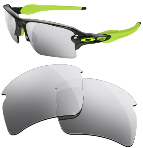 HiCycle2 Lentes de repuesto polarizadas de espejo para Oakley Flak 2.0 XL, Silver, Adultos unisex